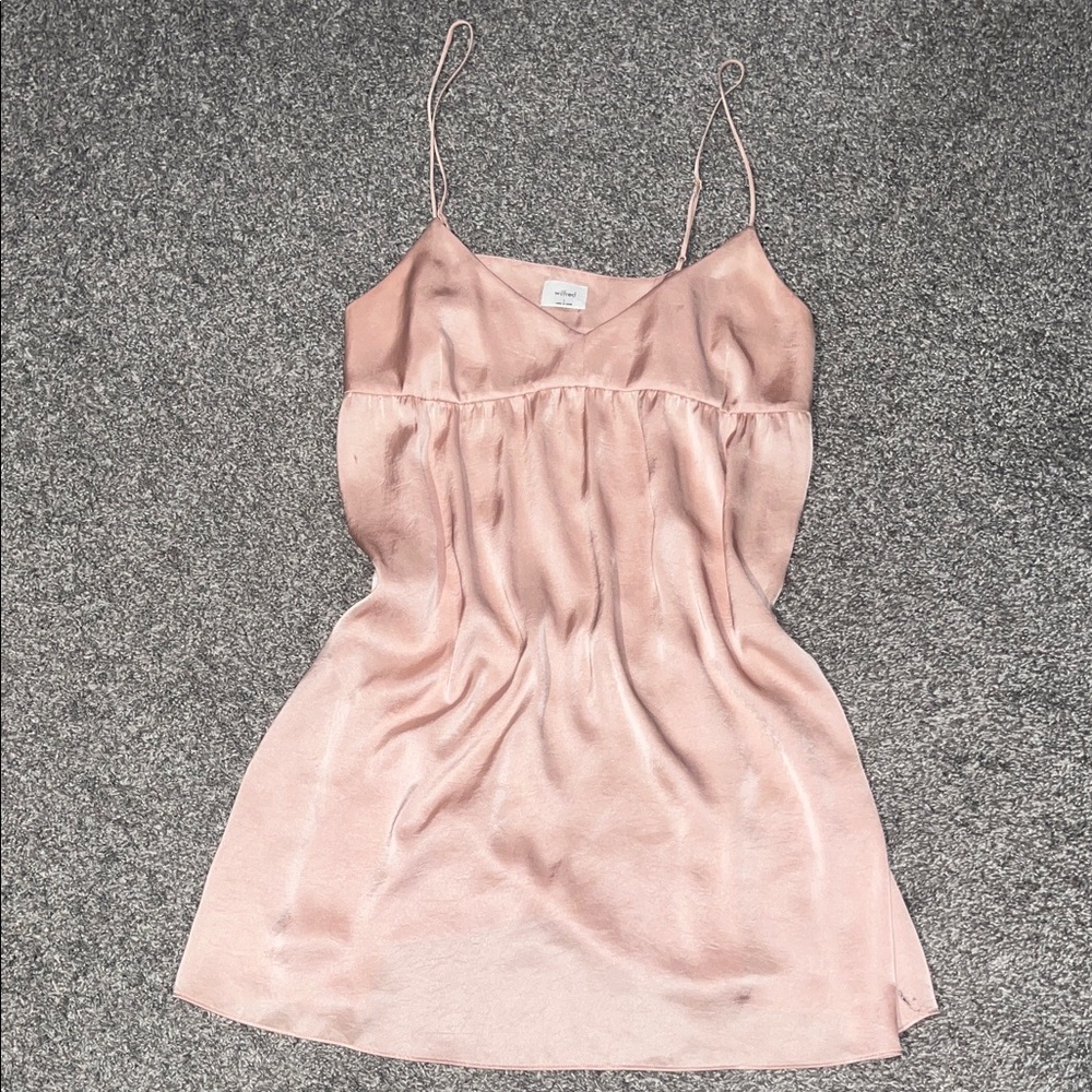 Wilfred Blush Satin Slip Dress